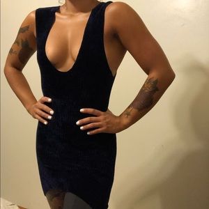 Velvet Alexander wang deep midnight blue dress